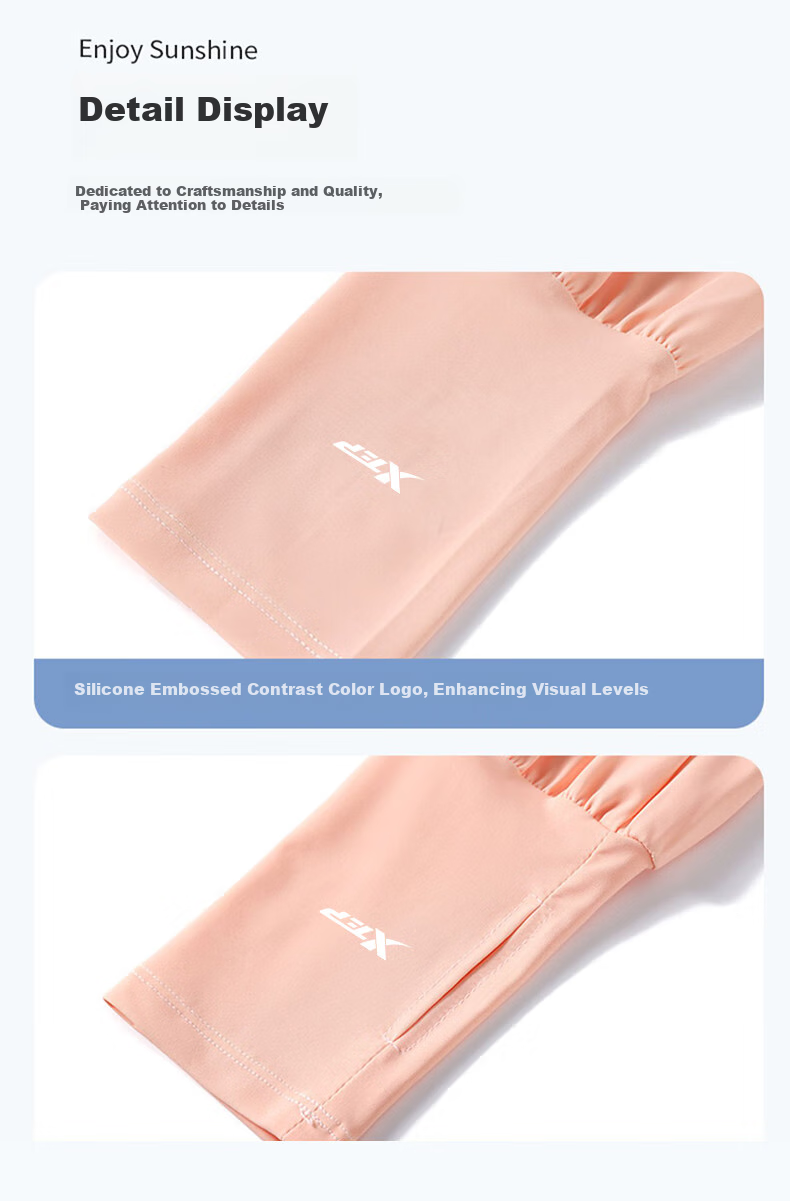XTEP Gradient Loose Sun Protection Ice Sleeves for Men And Women, Thin Summer UV Protection Ice Silk Cool Sensation Arm Sleeves for Driving And Cycling 16