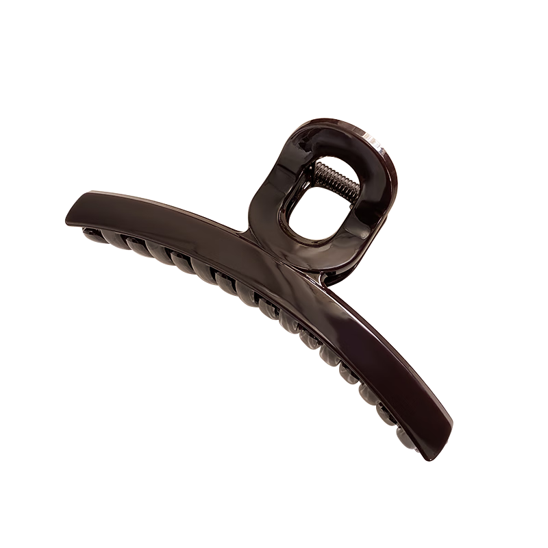 UPLUS Premium Brown Large Hair Claw Shark Clip for Updo and Flyaway Hair Hairpin Hair Accessory
