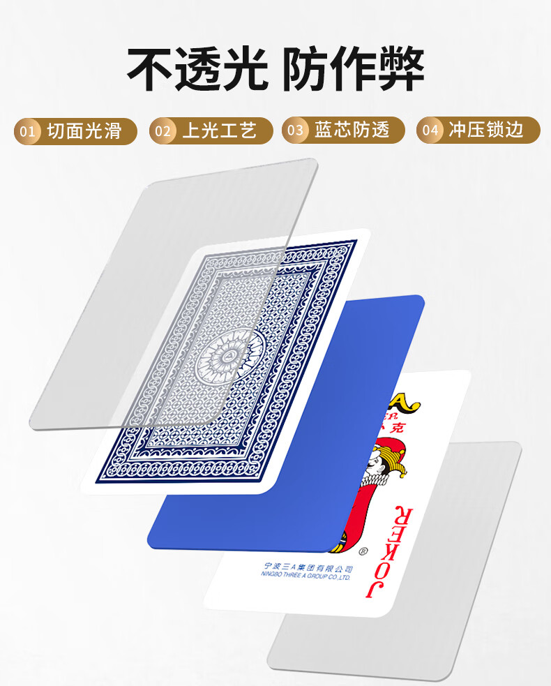3A Poker Genuine Bulk Wholesale Cheap Dou Dizhu Card Room Playing Cards Blue Core Cards 6021 Ten Decks 1