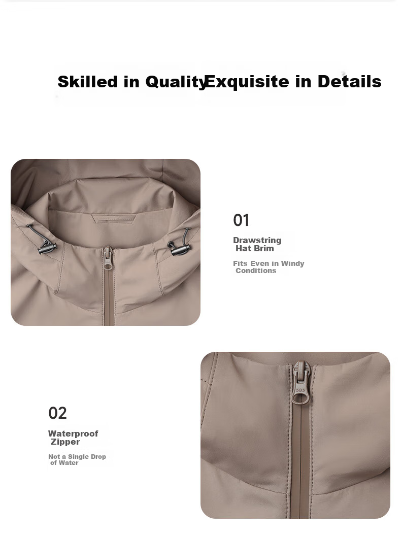 Goldlion [Breathable Waterproof] Spring And Summer Men's Eco-Friendly Windproof Poncho, Outdoor Commute Jacket, 1XL 12