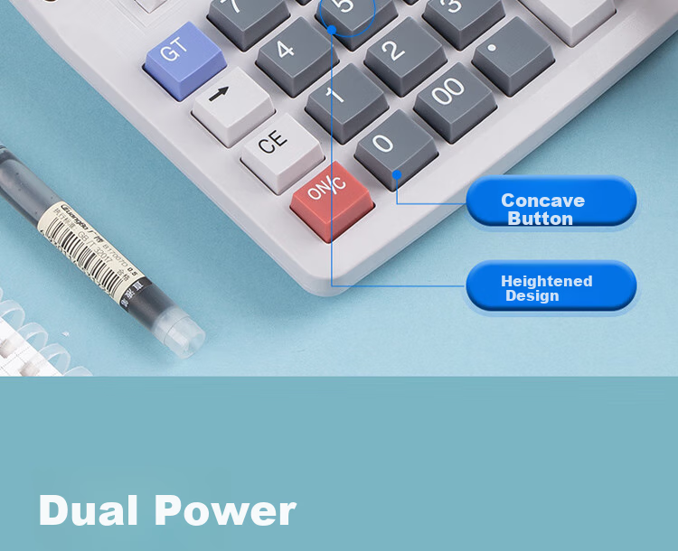 GuangBo Financial Calculator, Solar/battery Large Screen Computer Keyboard Calculator, Office Supplies, NC-200GB 6