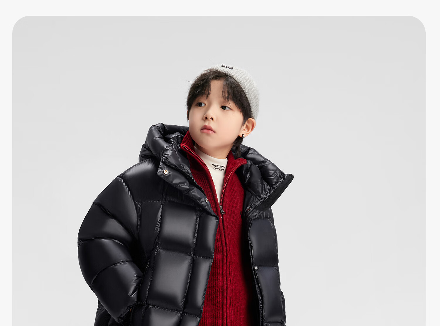 Zuo Xi Boys' Down Jacket Winter Thickened 2025 New Children's 90% Safe Velvet Puffer Coat Black 150 14