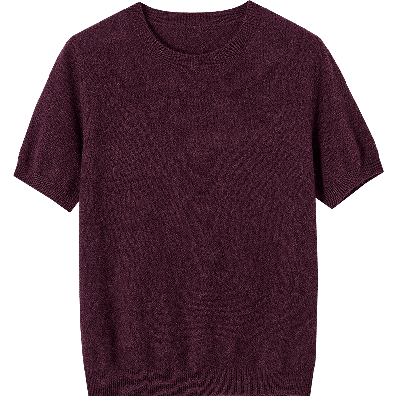 Demana Luxury 100% Merino Wool Autumn Elegant Crew Neck Textured Ribbed Knit Sweater Top