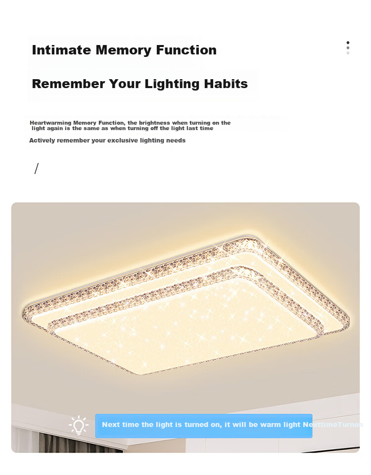 NVC LED Ceiling Light Modern Cozy Aesthetic Dining Bedroom Starry Flicker Romantic Lighting Fixture 4