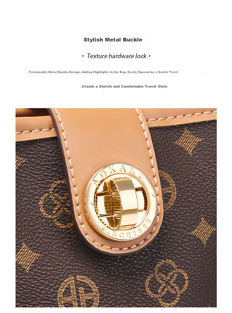 Aokang Women's Handbag 2026 New Trendy High-End Crossbody Shoulder Bag Light Luxury Bucket Bag Birthday Gift for Girlfriend Or Wife 5
