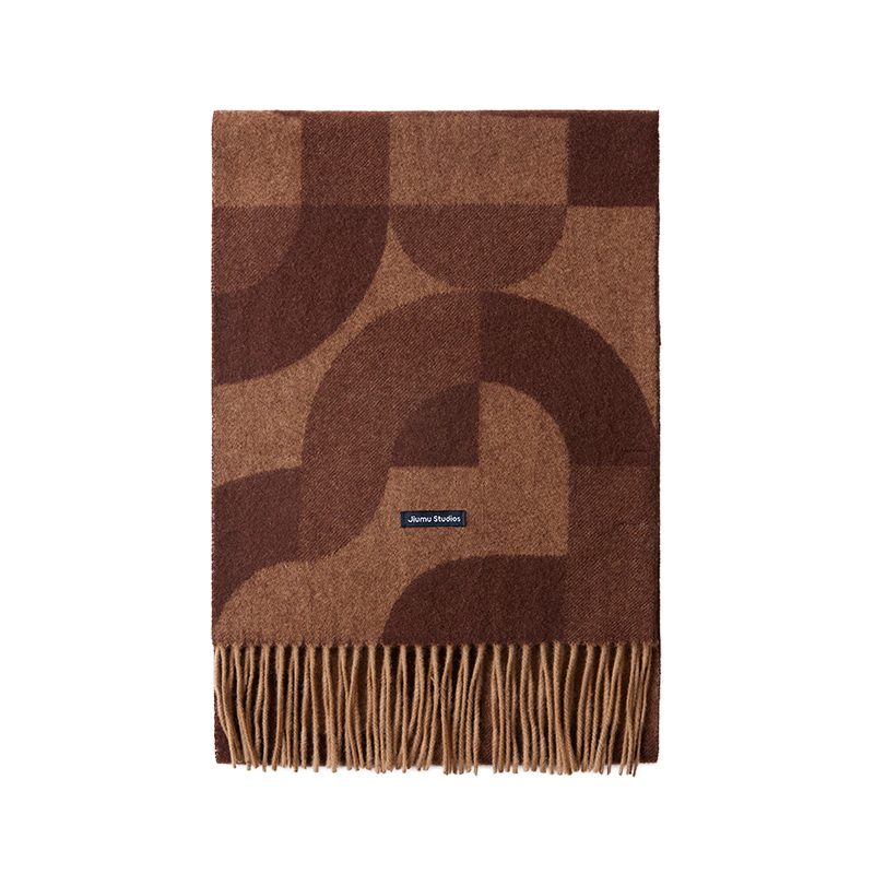 JIUMU Pure Wool Scarf for Women Autumn Winter Warm Shawl Gift Box New Year Birthday Gift for Girls
