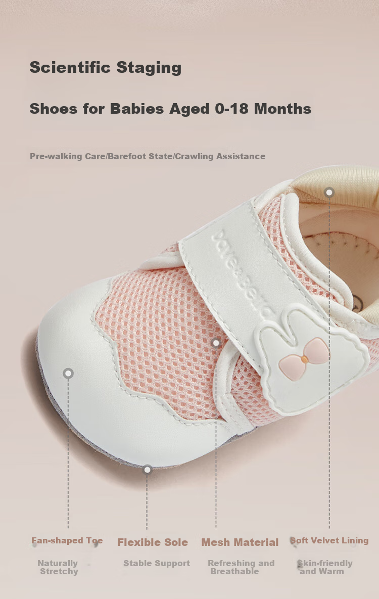 DAVE & BELLA Infant Pre-Walking Shoes Spring And Autumn Season Soft-Soled Shoes for Newborn Boys And Girls Indoor Shoes for Newborns 1