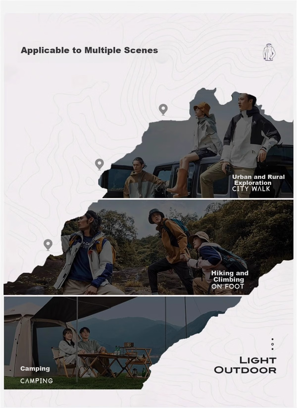CAMEL [Lingbo] Outdoor Jacket, 2025 New Model, Storm-Proof, Lightweight, Single-Layer Mountaineering Suit, XS 7