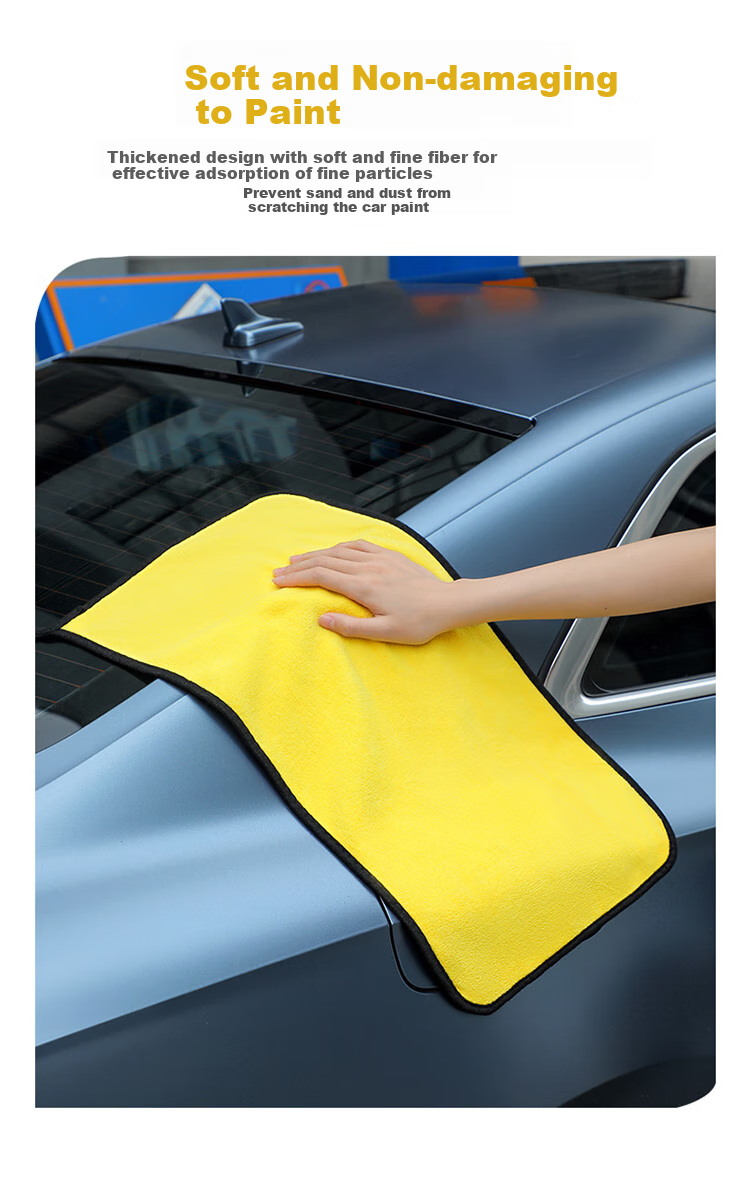 JPLAYER Car Wash Towel Cleaning Cloth Coral Fleece Absorbent Cleaning Household Cleaning Car Wiping Towel 30*60CM 3 Pieces 7