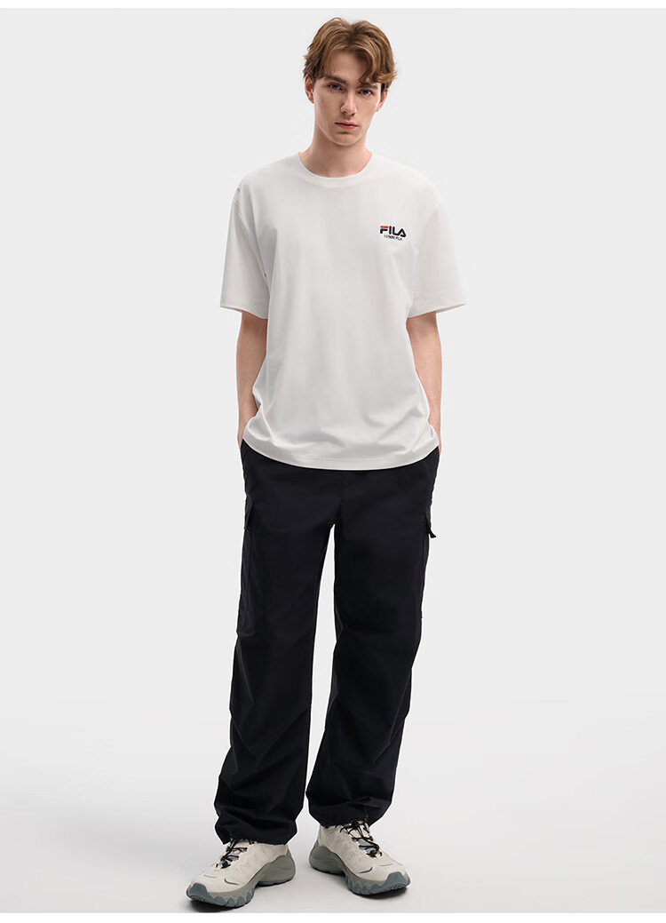 FILA 2026 Summer Moisture-Wicking Quick-Dry Couple Short Sleeve T-Shirt Fashionable Round Neck Casual Sun Protection Top 70