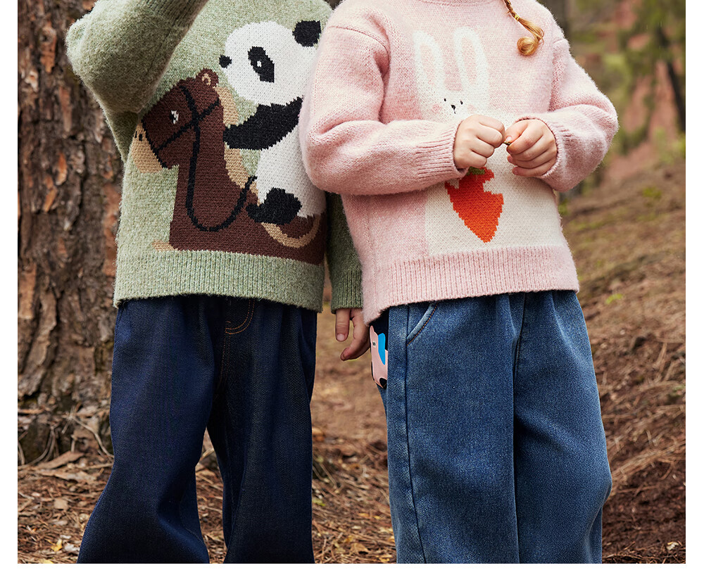 Betis Children's Sweater Knitwear Boys Girls Pure Cotton Warm Cartoon Jacket 2025 New Autumn Baby Top 2