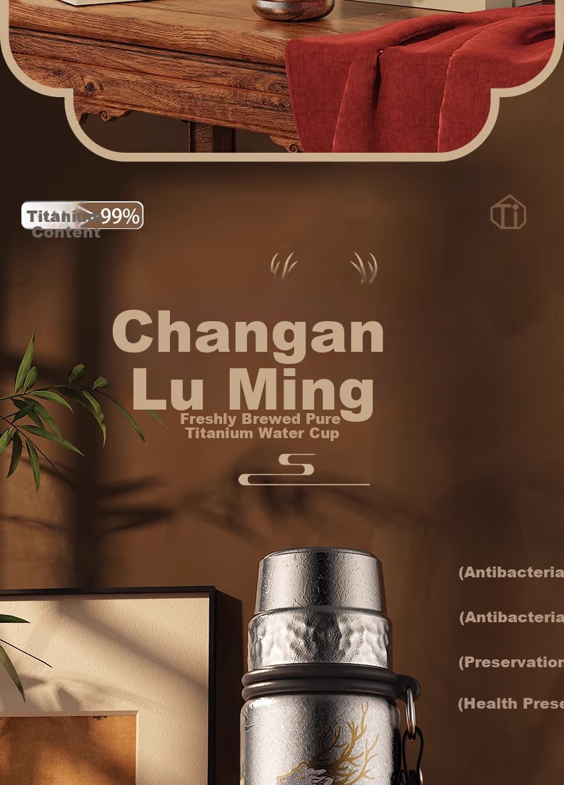 Big Car Pure Titanium Large Capacity Tea Infuser Cup, High-End Tea-Water Separation Insulated Tea Steeping Cup, Portable Luxury Men's Mid-Autumn Festival Gift 3