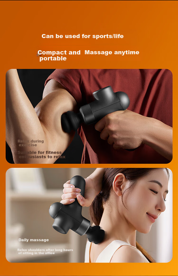 Philips Self-Help Fascia Gun Massage Gun for Waist, Back, Shoulders, Neck Full Body Muscle Relaxation Multi-Function Vibrating Massager 3504G Birthday Holiday Gift for Men and Women 8