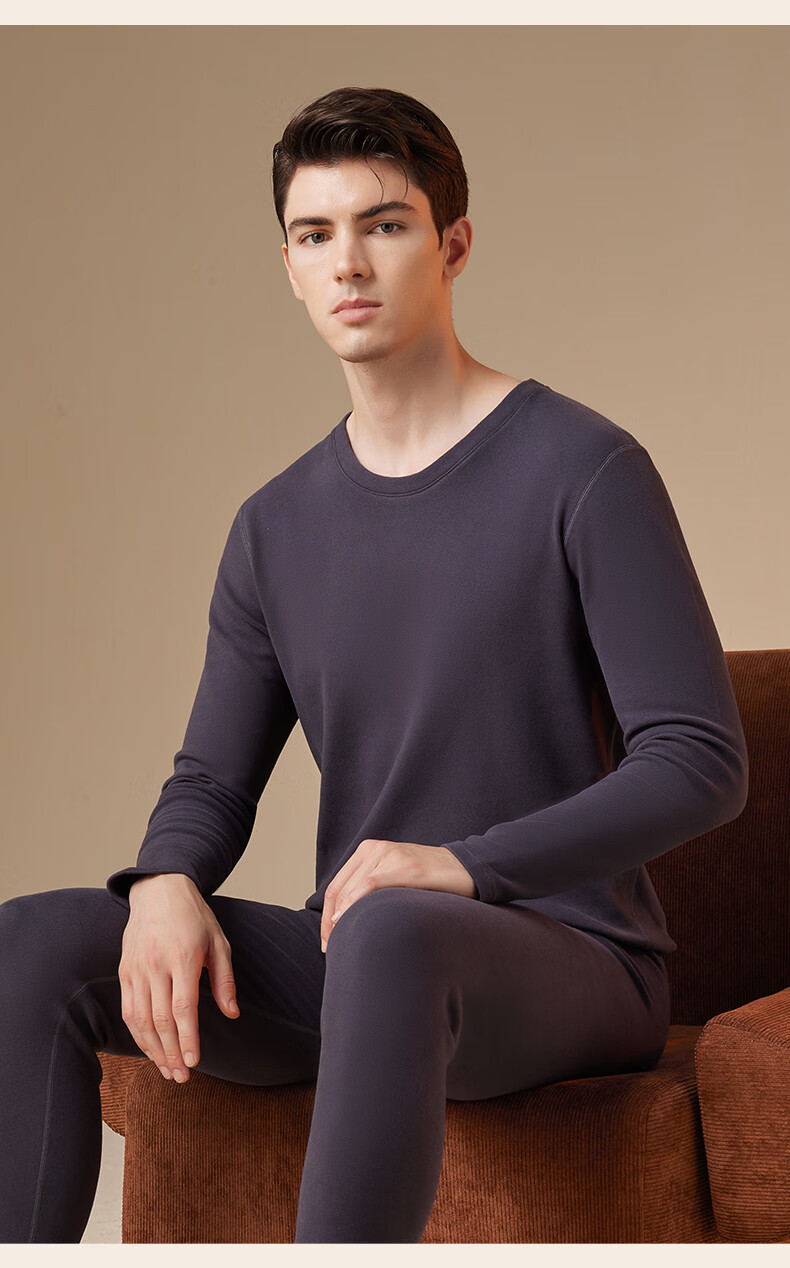 MiiOW A-Class Baby Cotton Thermal Underwear Set Unisex Pure Cotton Double-Sided Fleece Thickened Autumn Top and Bottom 1