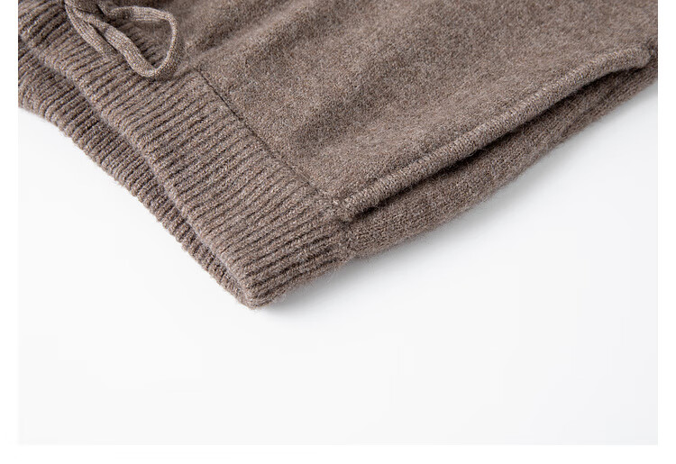 FANXIMAN Premium Wool Blend Knit Set Women Autumn New Top and Wide-Leg Pants Set Oatmeal M 15