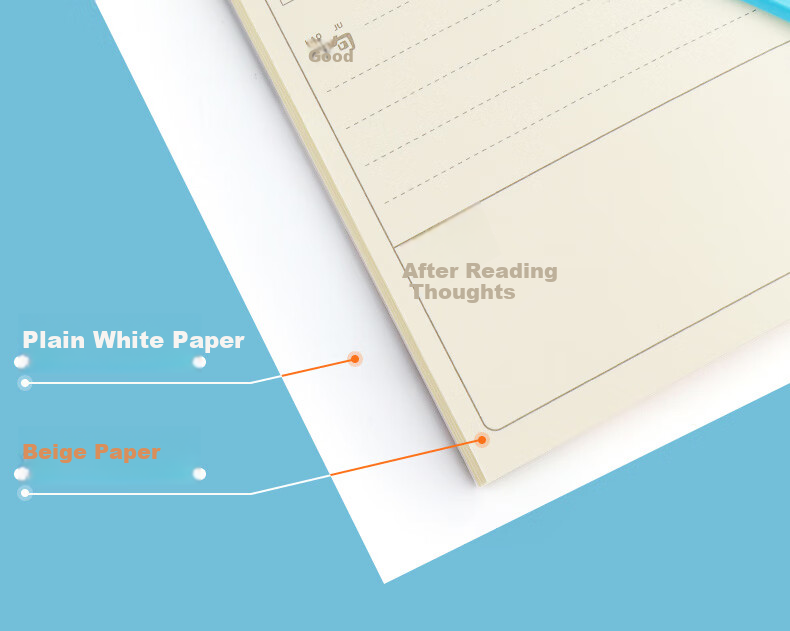 DiLe A5 Reading Notebook, Quote Book for Elementary School Students, Specialized for Reading Notes And Extracts, 30 Sheets for Collecting Good Words And Sentences, Reading Notes (Pack of 5), CXA5030B212 8