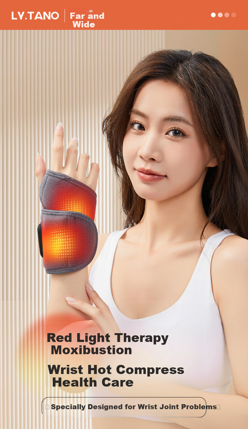 Distant Liaoyuan [Red Light Therapy] Electric Heating Wrist Joint Tenosynovitis Hot Compress Care Device TFCC Wrist Massager 1