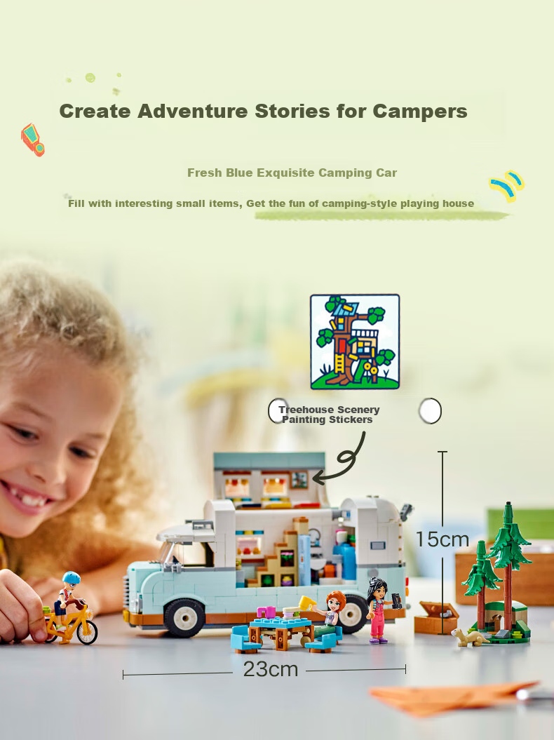 LEGO Friends 42663 Camping Explorer Car, Adventure Toy for Boys And Girls, Children's Birthday Gift, Home Decoratio 3