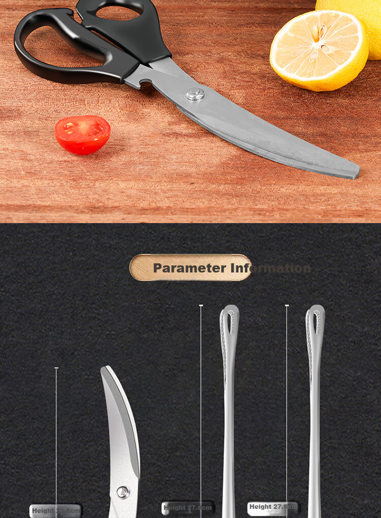 BJ Stainless Steel Barbecue Tongs Set of Three, Steak And Meat Tongs, Kitchen Utensils, Barbecue Scissors, Food Clamps Set 12