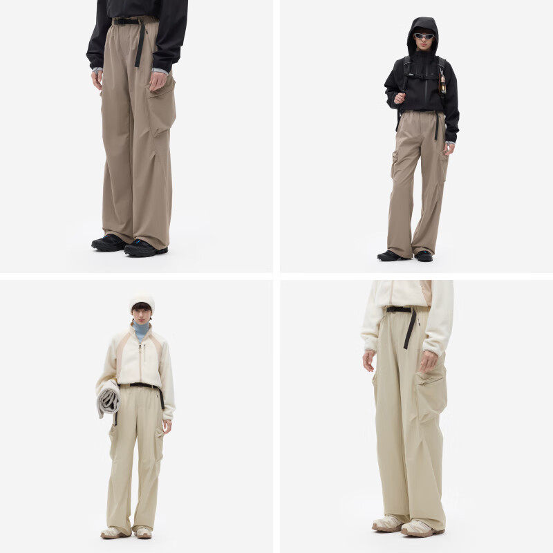 Bananain Women's Workwear Wide-Leg Pants 5 Series Thickened Fleece Casual Sports Trousers Autumn Winter Loose Fit