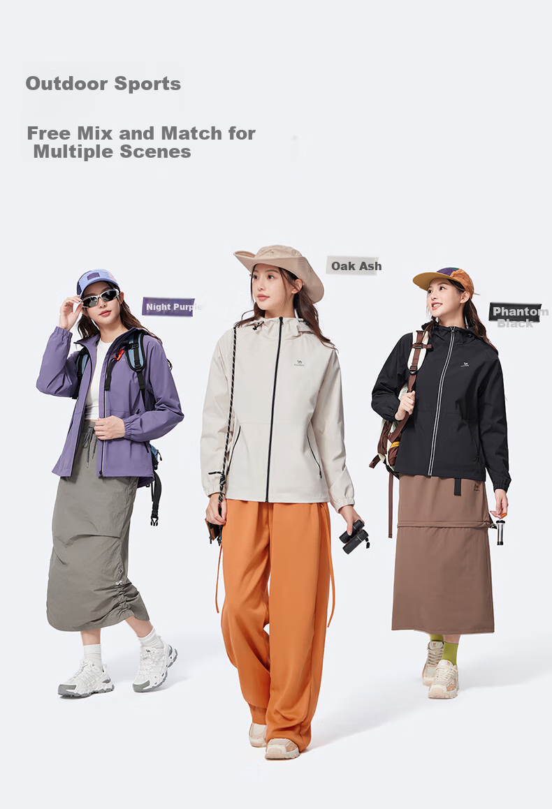CAMEL Sports Jacket, New Style for Men And Women, Spring And Autumn Hooded Casual Versatile Jacket, Outdoor Water-Resistant Single-Layer Windbreaker 8