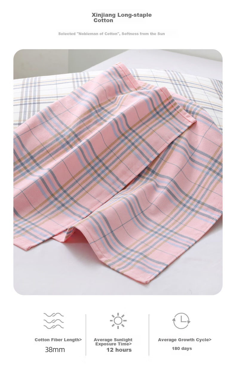 KING SHORE Class A Pure Cotton Pillowcase, 2 Pieces Double-Layer Gauze Adult Pillowcase, One Pair 2 Pieces, 126g/piece, 52*80cm 2