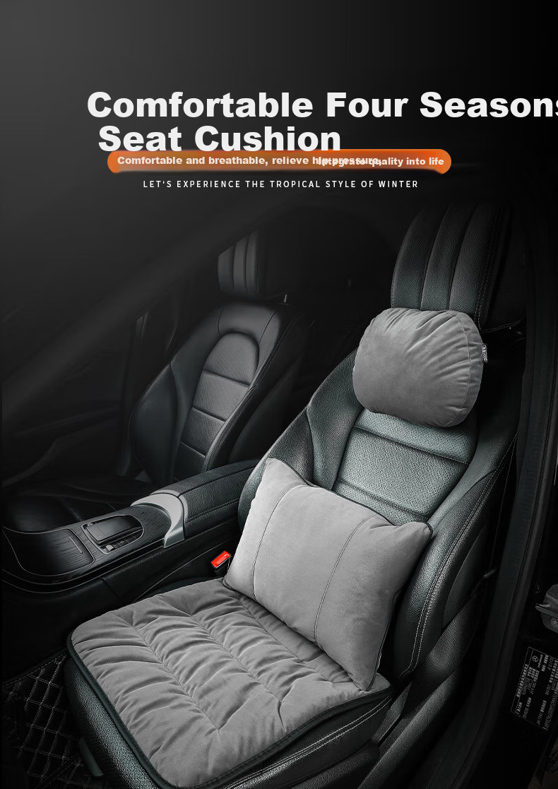Dijialun Winter Car Seat Cushion, Thickened Warm Short Plush Seat Cover, All-Season Tatami, Office And Home Chair Pad 1