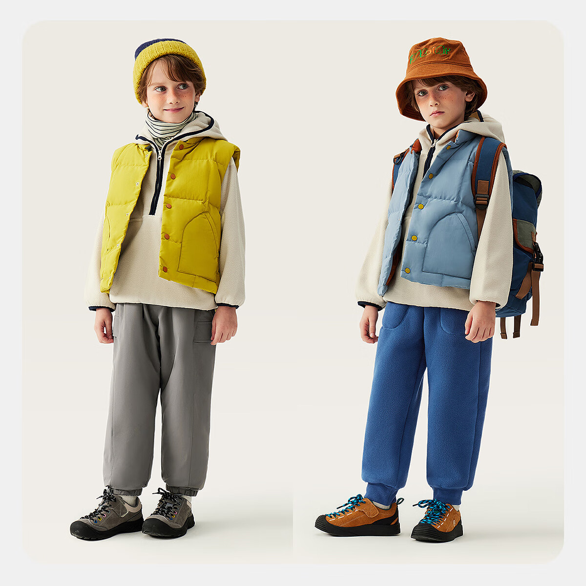 Minibala Kids Unisex Down Vest Waterproof Windproof Thermal Belly Protection Winter 2025