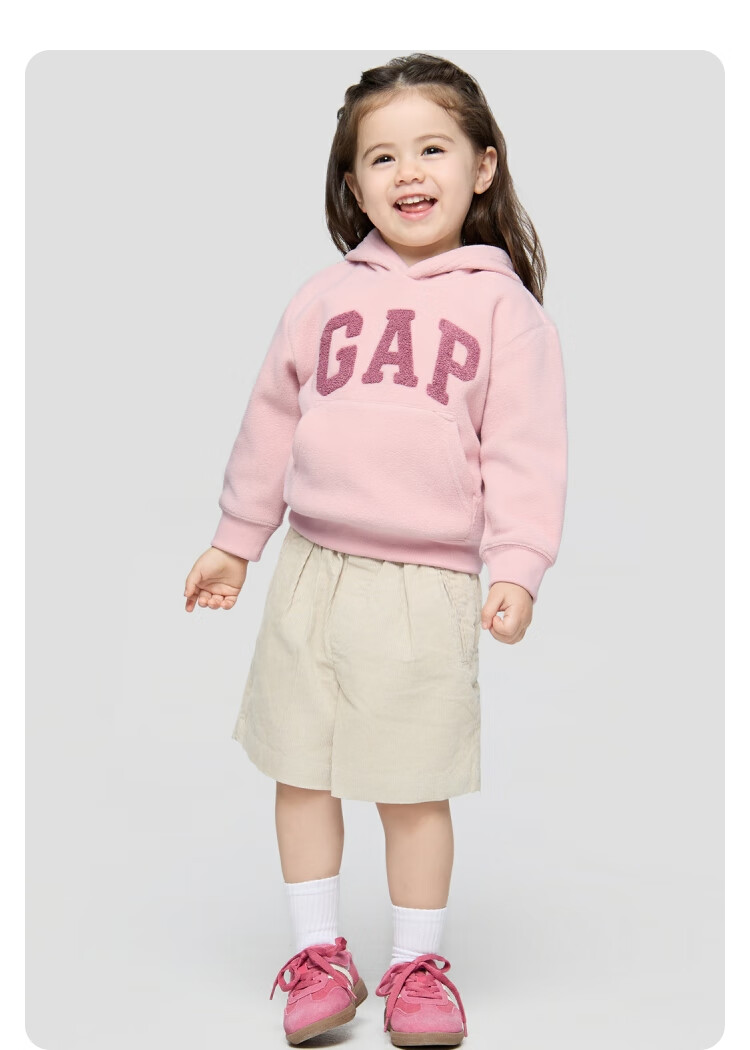 GAP Kids Unisex Autumn Logo Fleece Hoodie 804638 10