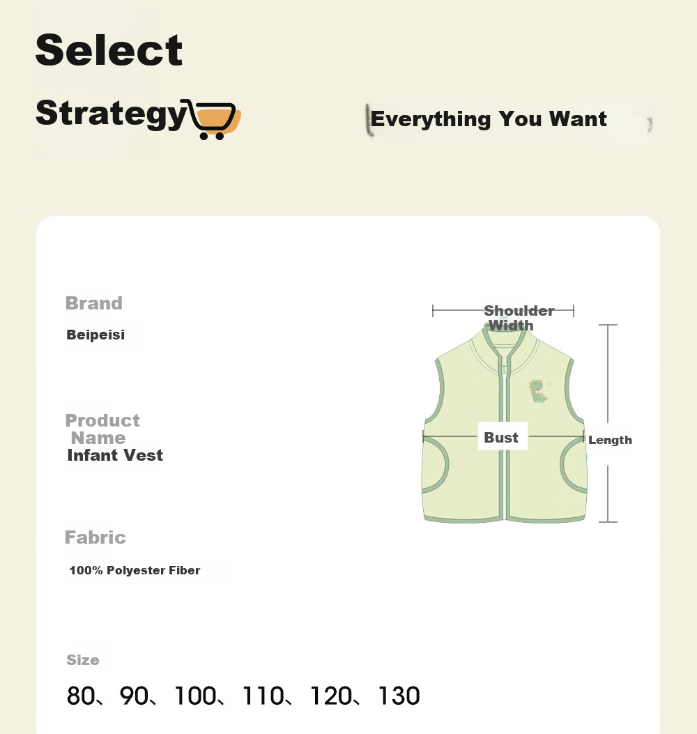 Beitaisi Children's Vest, Spring And Autumn School Uniform Essential, Infant Waistcoat, Boys And Girls Baby Fleece Vest Jacket 21