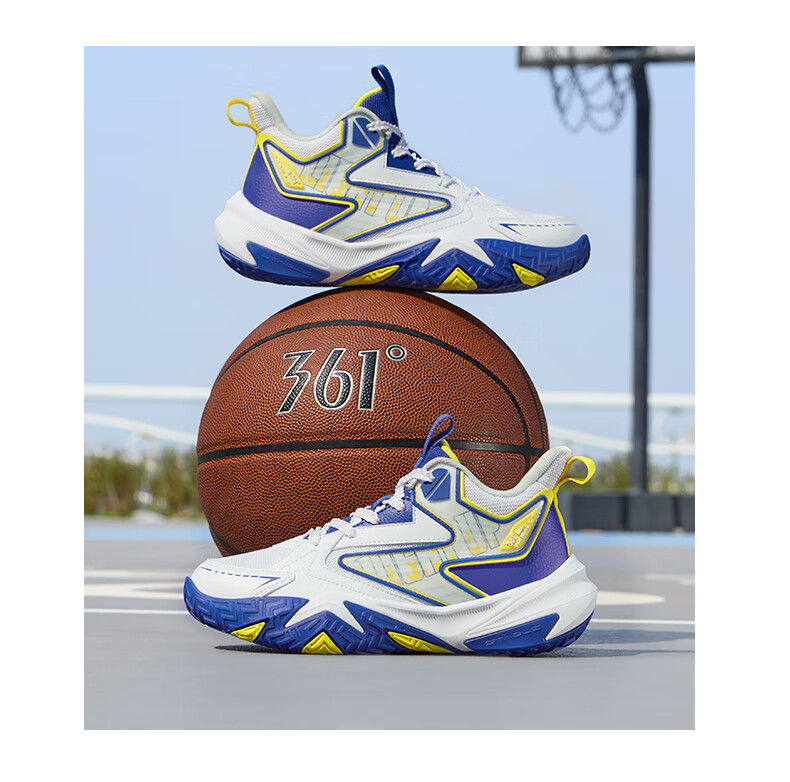 361° Kids Basketball Shoes 25 Winter Youth Professional Hardcourt Durable High-Elastic Shock Absorption Sports Shoes Black 33 9