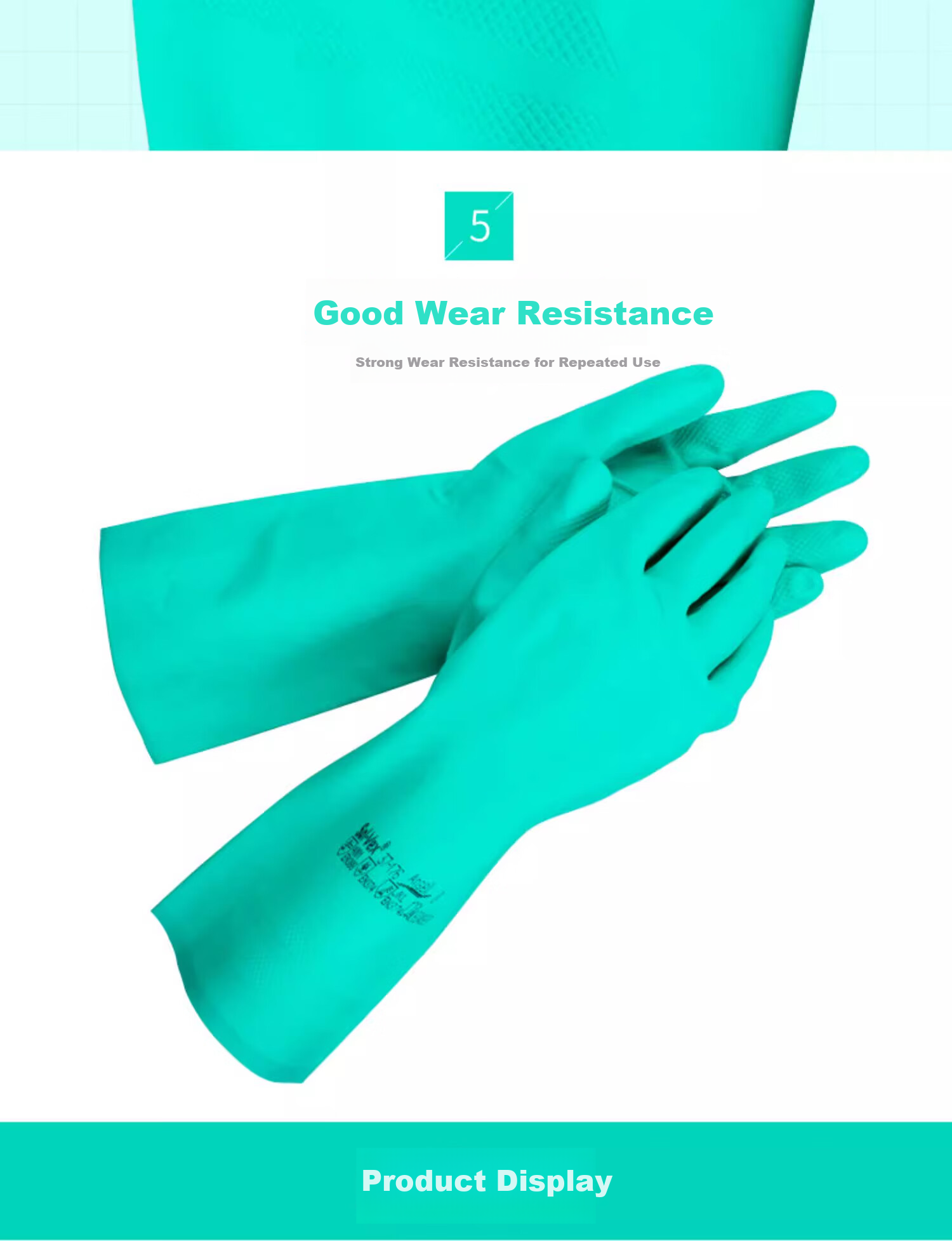Ansell Acid And Alkali Resistant Solvent-Resistant Gloves, Oil-Resistant Industrial Protective Equipment, Nitrile Rubber Gloves 37-176 (1 Pair) 8/M 6