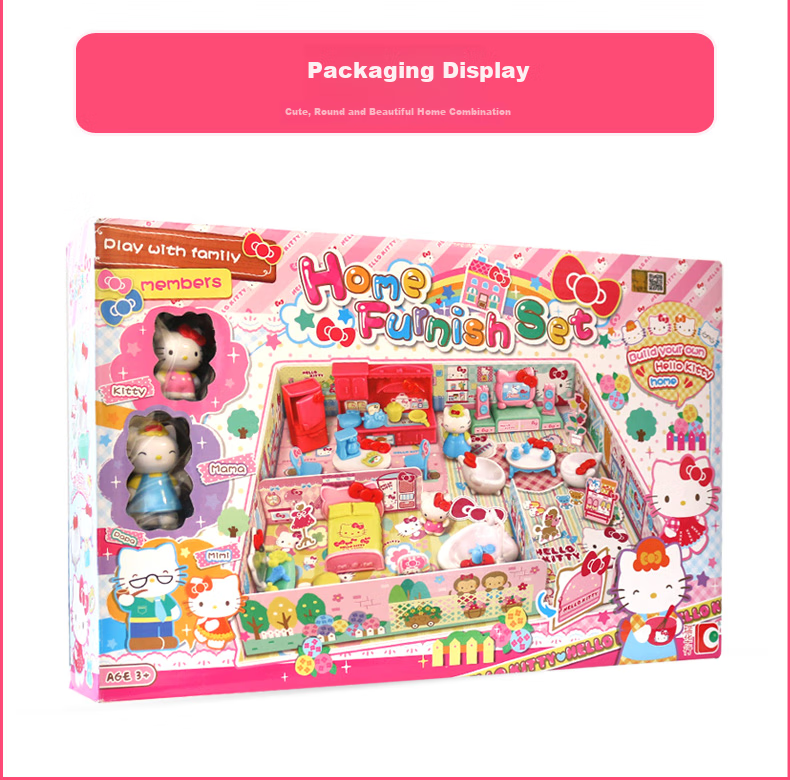 Qiji Hello Kitty Toy Kitchen Playset for Girls, Pretend Play, Children's Christmas Gift 13