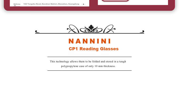 NANNINI Italian Reading Glasses for Men And Women, Portable High-Definition Imported Foldable Fashionable Reading Glasses 1