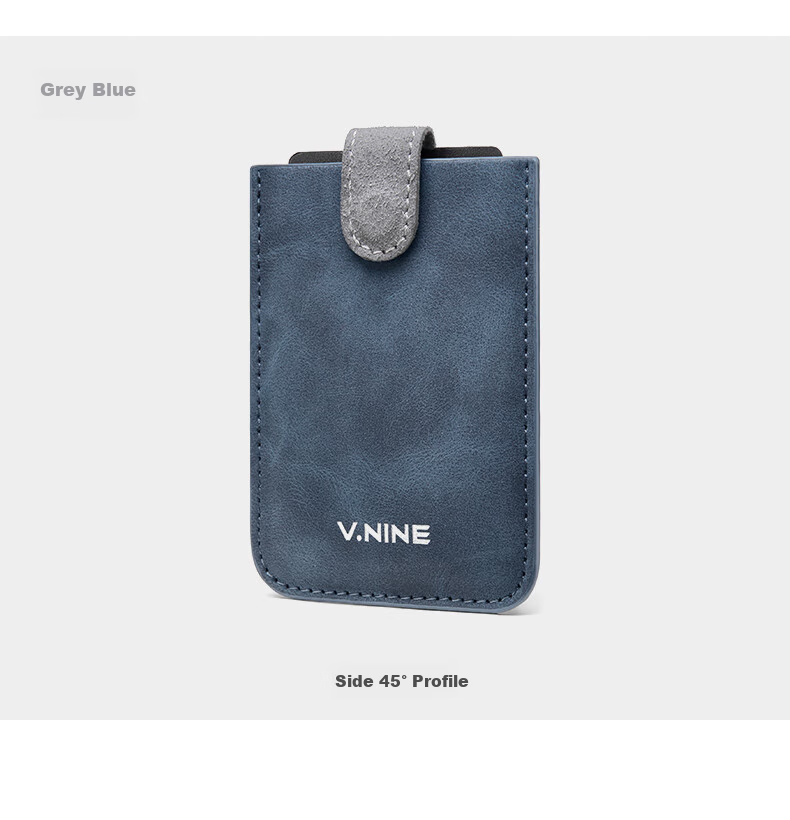 V.NINE Men's Slim Portable Card Holder And Wallet Combo with Pull-Out Design, Business Short Style Multi-Card Slots Wallet, Gift Box Packaging for Me 7