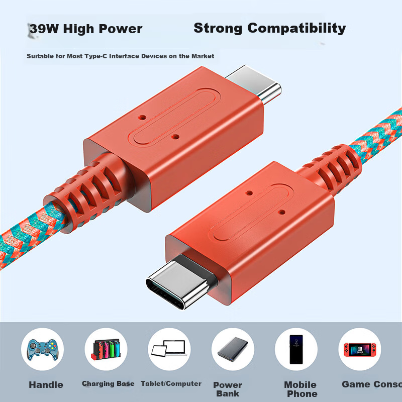 Xinzhe Compatible Power Adapter for Nintendo Switch Japanese Version OLED Hong Kong Version Game Console, Switch Lite Portable Base 39W Red And Blue NS Main Unit Dedicated Charger