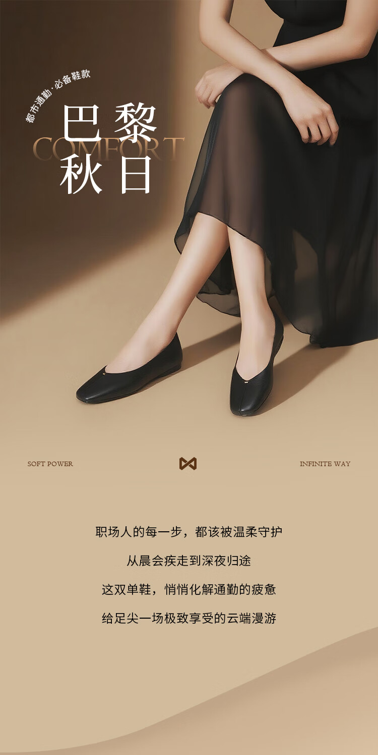 Le Saunda Paris Autumn Fashion Commuter Ultra-Soft Lambskin Women's Flats 6T02103 Truffle Black BKK 36 2
