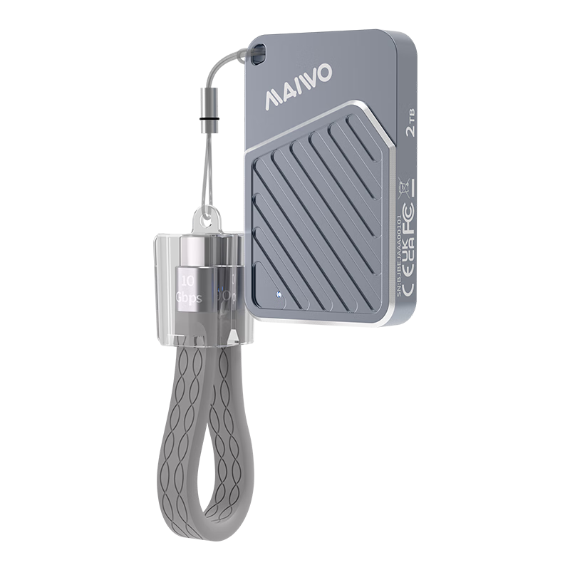 MAIWO Magnetic Portable Solid State Drive, 2000MB/s High-Speed NVMe, External SSD for Phones, Handheld Devices, Laptops, Mac Computers, Expansion, Type-C, Gray M3, 2TB