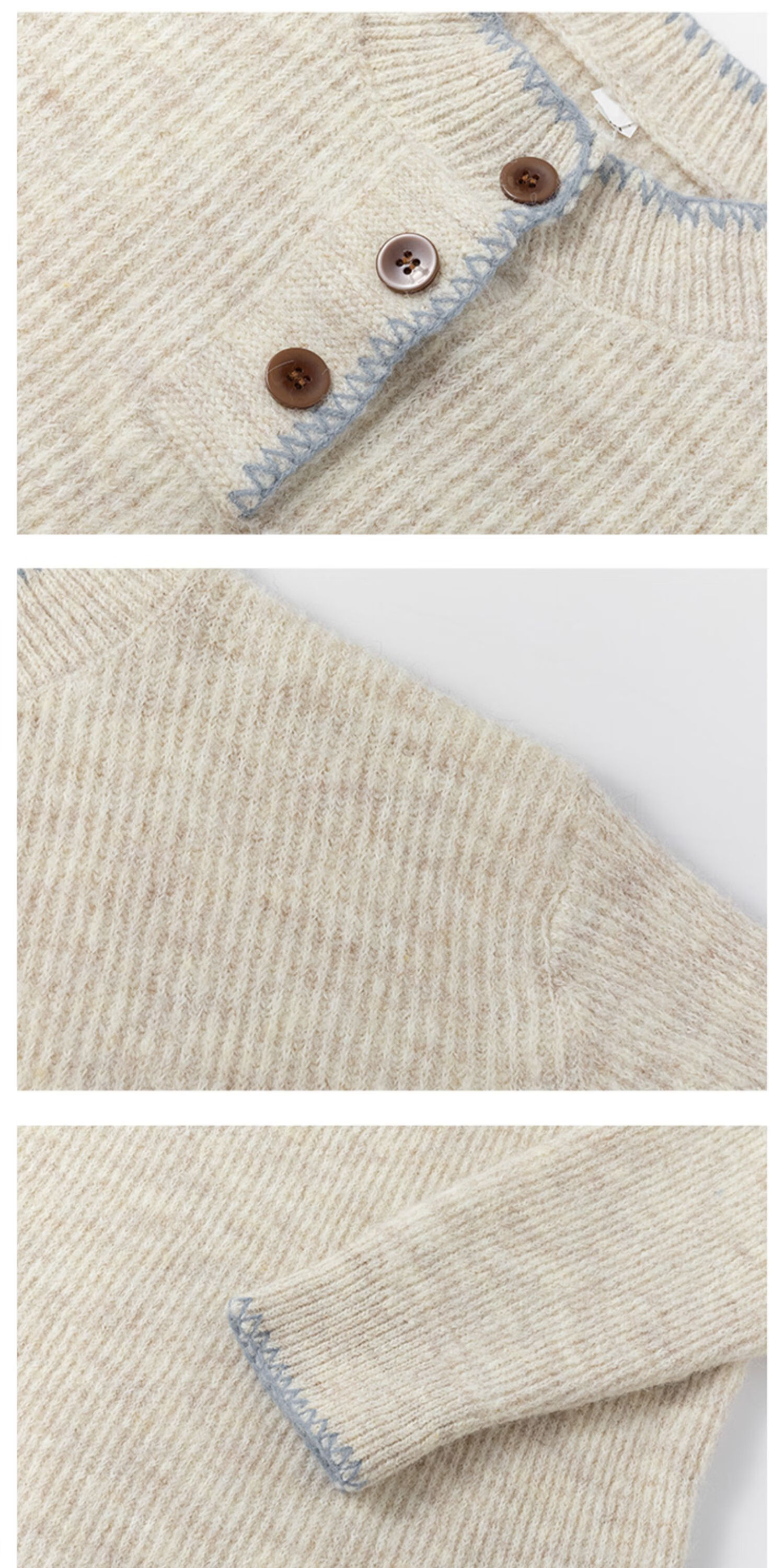 Dingfengbaoluo American Style Trendy Knit Sweater Men Autumn Simple Solid Color Henley Neck Loose Casual Sweater XCS57 Dark Army Green 2XL 5