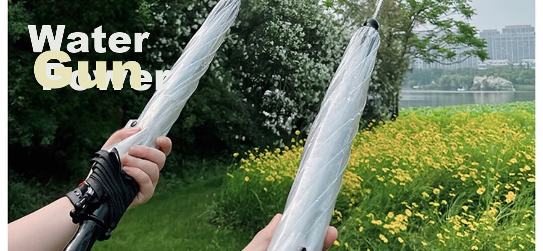 ENGMARSS Transparent Umbrella Water Gun Toy, Water-Spraying Battle Equipment for Water Fights And Rafting Activities 10