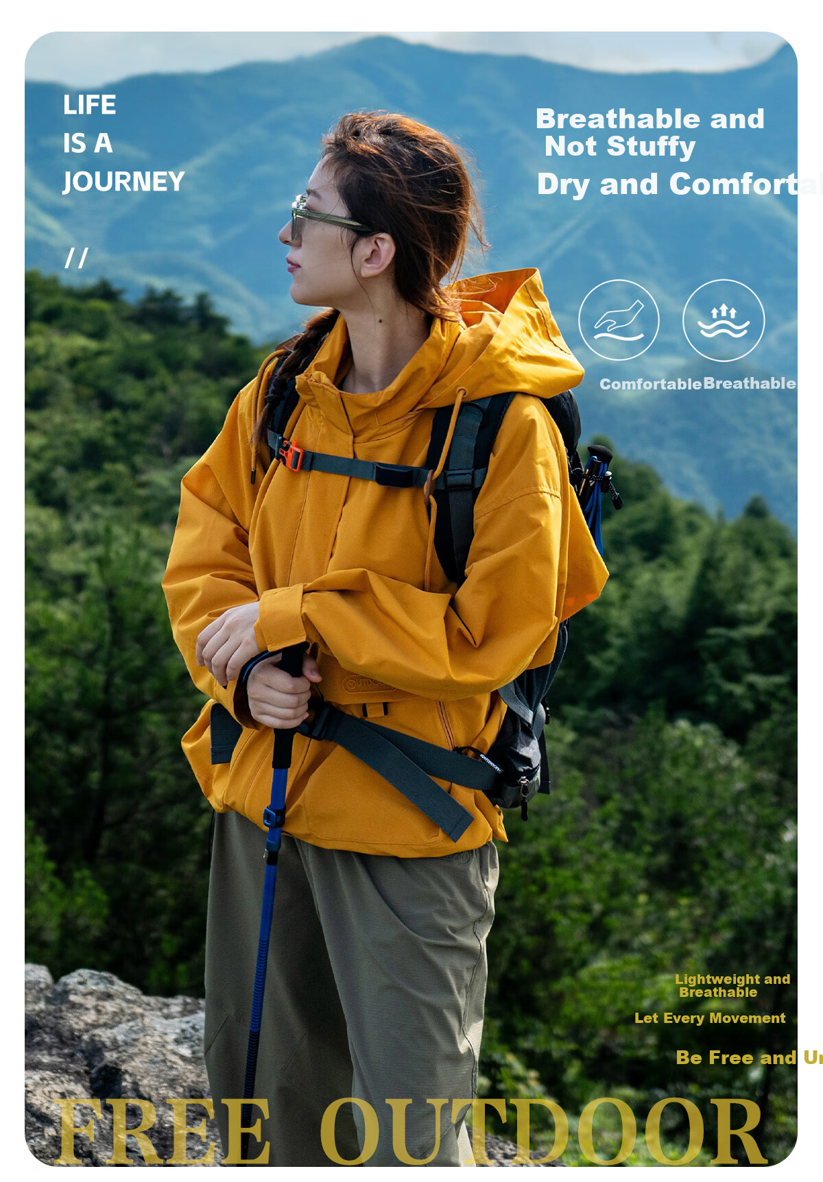 OUTDOOR PRODUCTS [Huangmeirou] Functional Three-In Fleece Jacket for Women, Windproof Coat, China Red 1