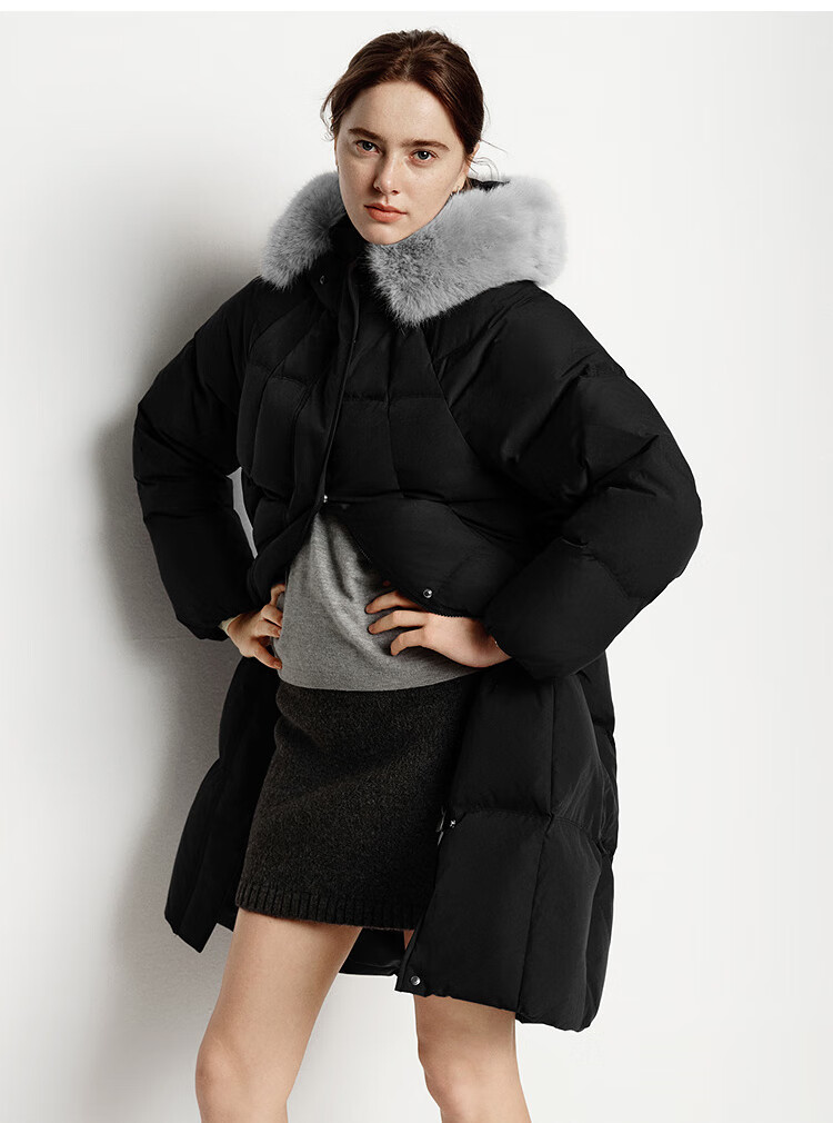 Semir Chen Duling 90% Down Long Women's Coat with Detachable Large Fur Collar Sweet Jacket Winter 2025 109725113006 5