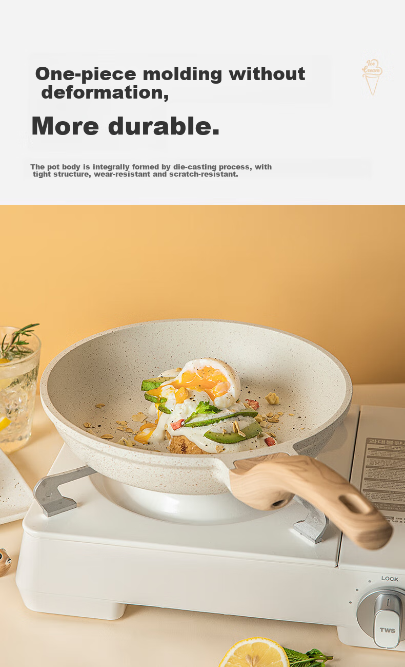 Carote 24cm Non-Stick Frying Pan Skillet for Home Use Pancake Egg Steak Cooking Pan 7