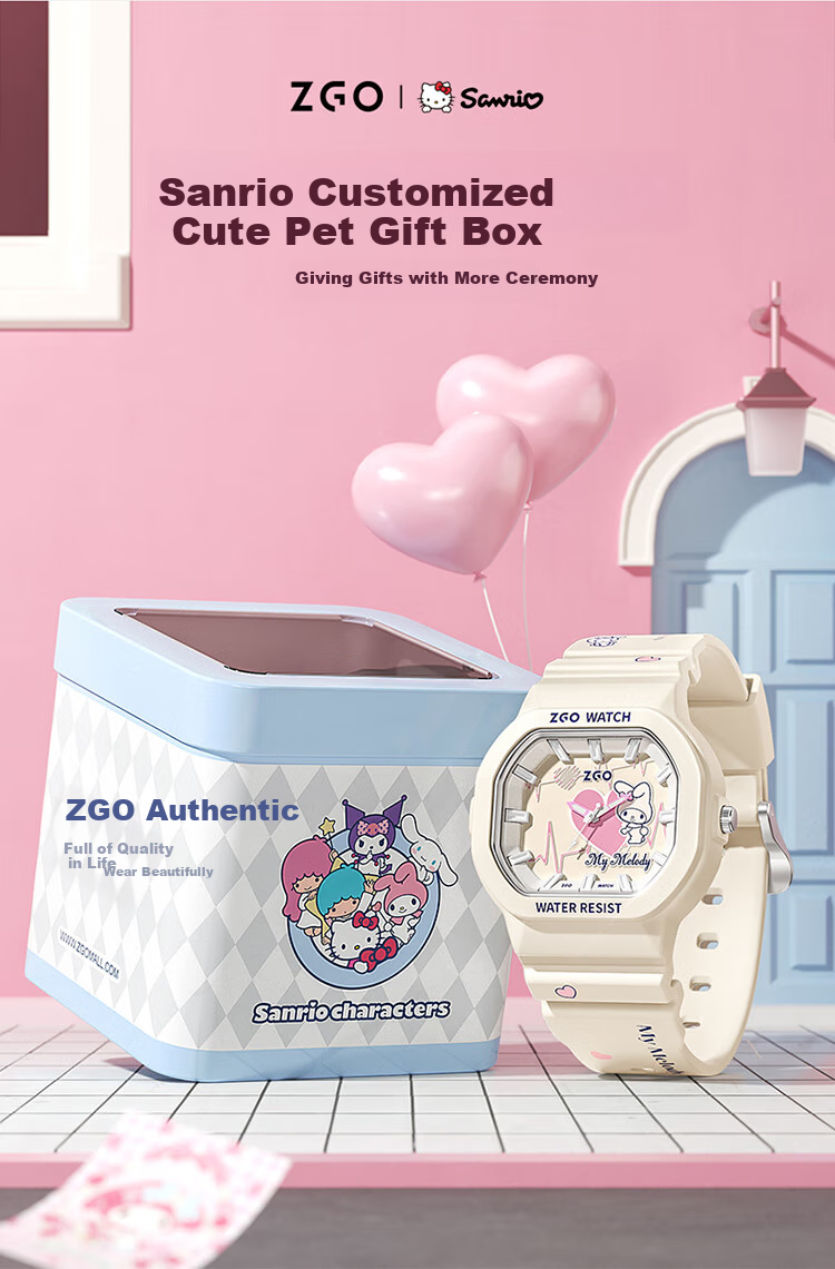 ZGO Sanrio Children's Watch, Only Time-Telling, Girls' Student Watch, High School And Middle School Students, Stylish Quartz Watch for Wome 13