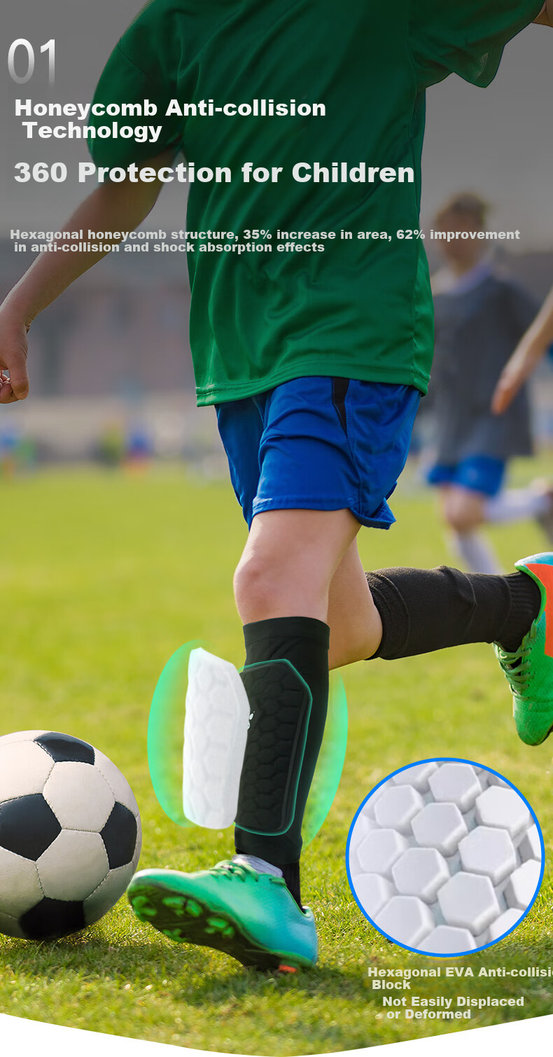 KELME Dedicated Anti-Collision Shin Guard Sports Protective Gear for Children's Leg Guards Skateboarding Soccer Shin Protection Equipment for Boys And Girls 3