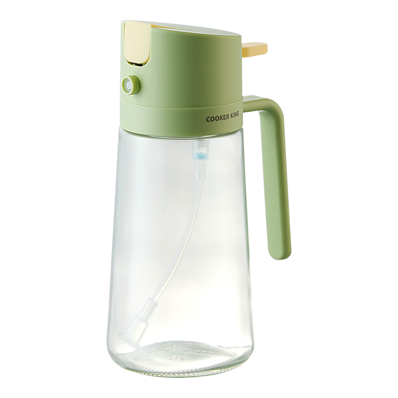 Chuida Huang Green Glass Oil Dispenser Spray Bottle for Cooking Oil Kitchen Household