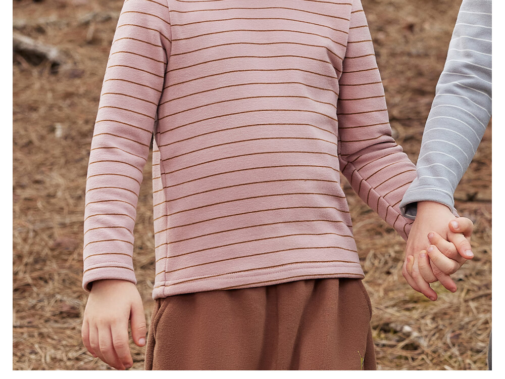 Beitais Kids Long Sleeve T-Shirt Spring and Autumn New Striped Boys and Girls Baby Mid-Neck Cotton Base Shirt 30