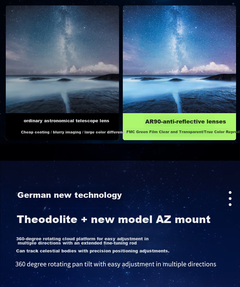 Bresser Astronomical Telescope, Professional-Grade High Magnification, High Definition, for Children, Boys And Girls, Beginner Stargazing, Scenic Viewing, New Year Gift 5