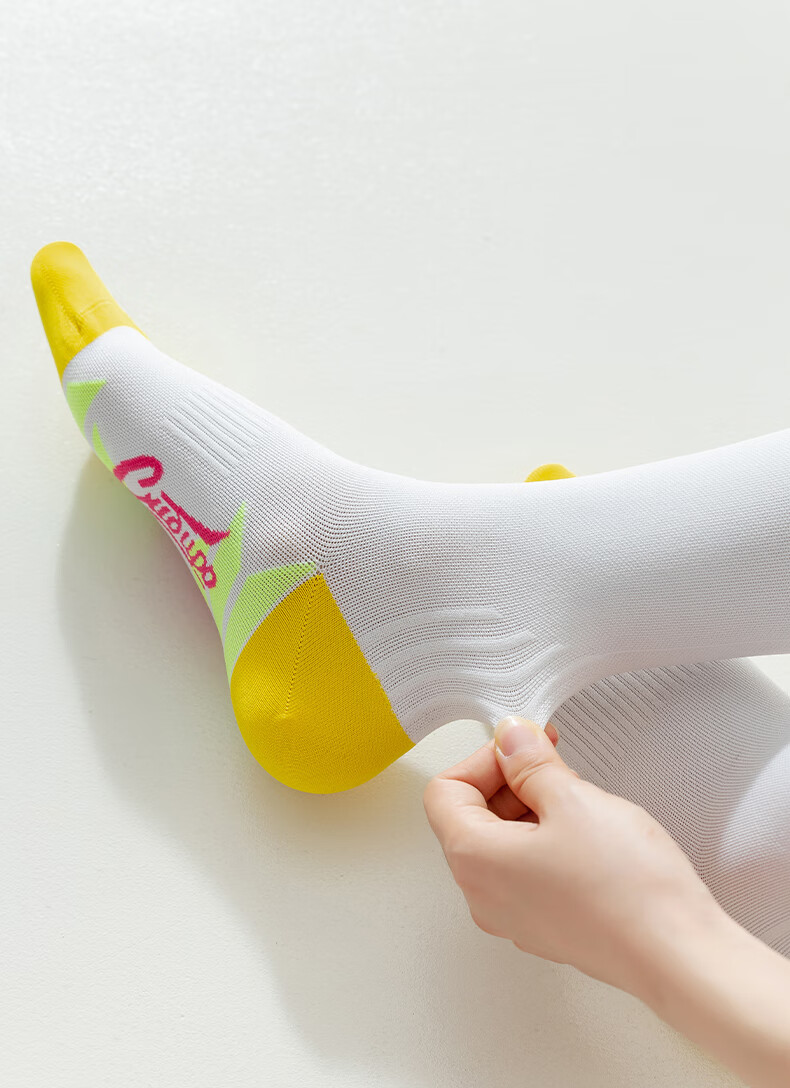 Free Style Women's Compression Socks Professional Sports Fitness Long Tube Muscle Compression Running Jump Rope Yoga Anti-Slip Slimming Calf Socks 10