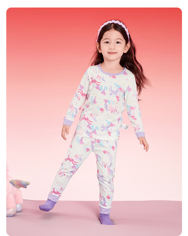 BALABALA Kids Children's Underwear Set Boys Girls 2026 Spring Baby Pajamas Autumn Clothes Red New Year Season Trend 3